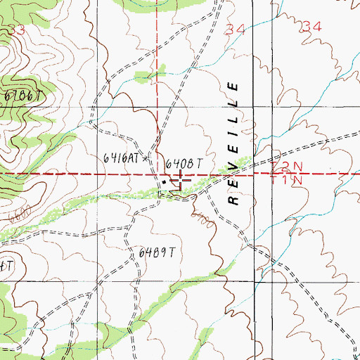 Topographic Map of Eden Creek Ranch, NV