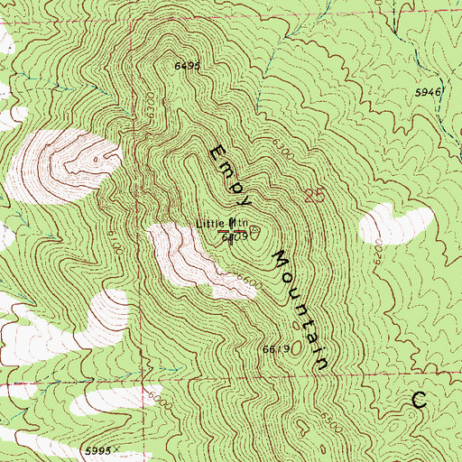 Topographic Map of Empy Mountain, NV