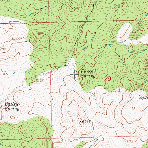 Topographic Map of Fence Spring, NV