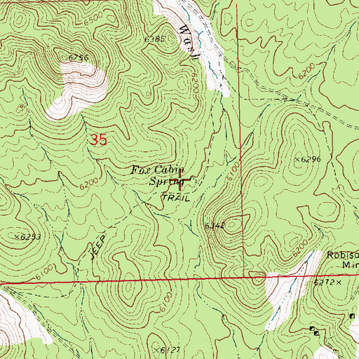 Topographic Map of Fox Cabin Spring, NV