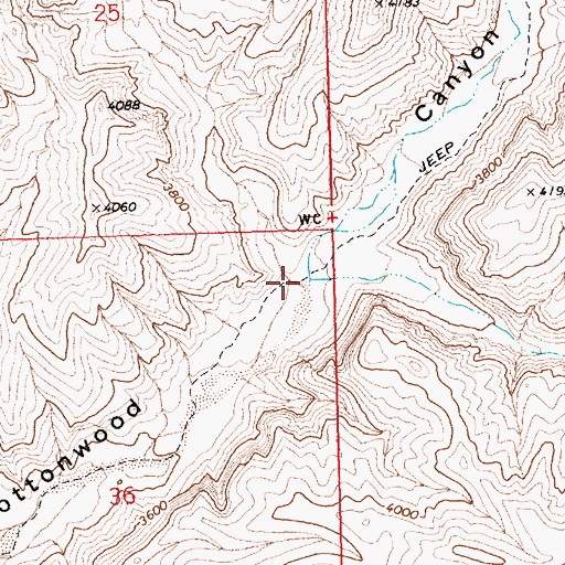 Topographic Map of Horse Springs Canyon, NV