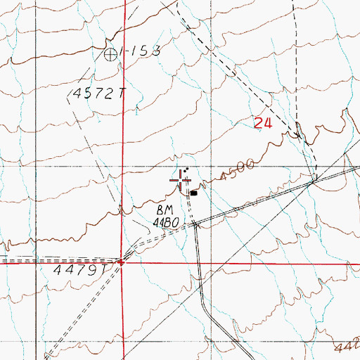 Topographic Map of Hugh Bains Ranch, NV
