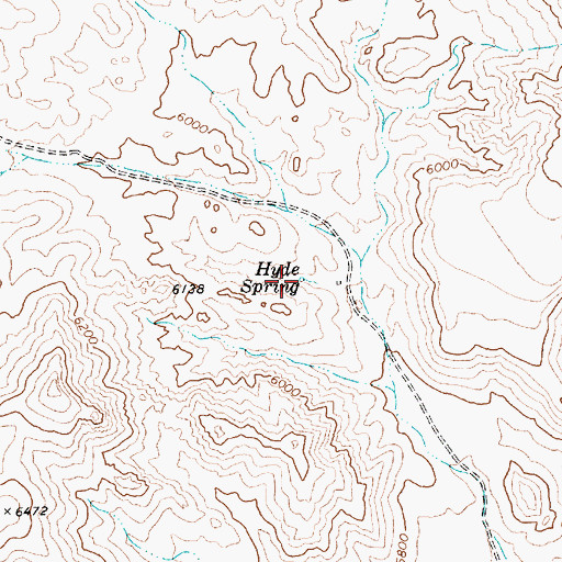 Topographic Map of Hyde Spring, NV