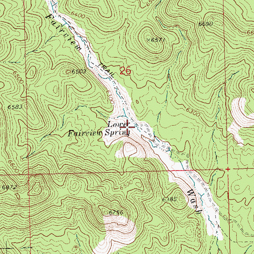 Topographic Map of Lower Fairview Spring, NV