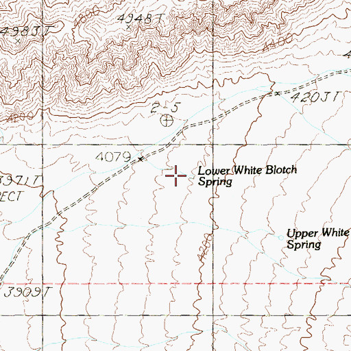 Topographic Map of Lower White Blotch Spring, NV