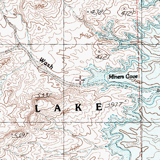 Topographic Map of Manganese Wash, NV