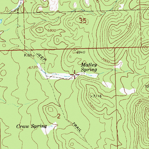 Topographic Map of Matley Spring, NV