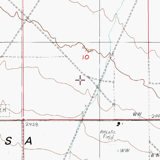 Topographic Map of Millers Well Number One, NV