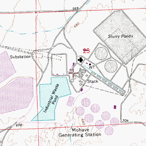 Topographic Map of Mohave Generating Station, NV