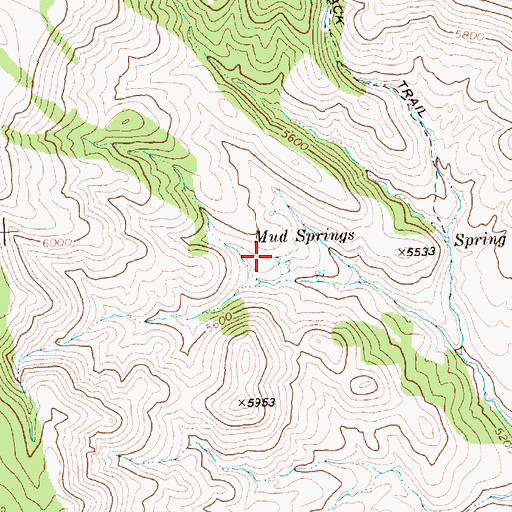 Topographic Map of Mud Springs, NV