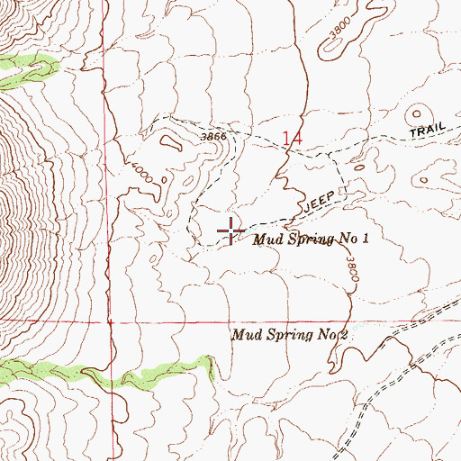 Topographic Map of Mud Spring Number One, NV