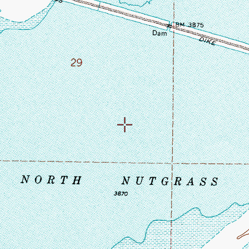 Topographic Map of North Nutgrass, NV