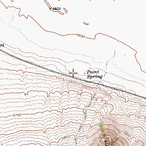 Topographic Map of Point Spring, NV