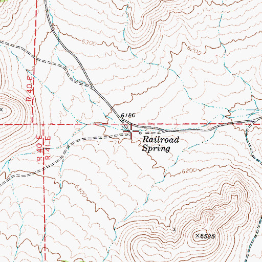 Topographic Map of Railroad Spring, NV