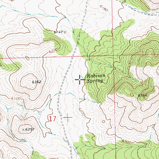 Topographic Map of Robison Spring, NV