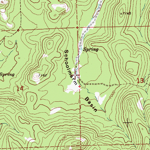 Topographic Map of Schoolmarm Basin, NV