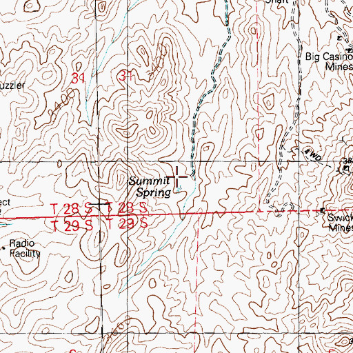 Topographic Map of Summit Spring, NV