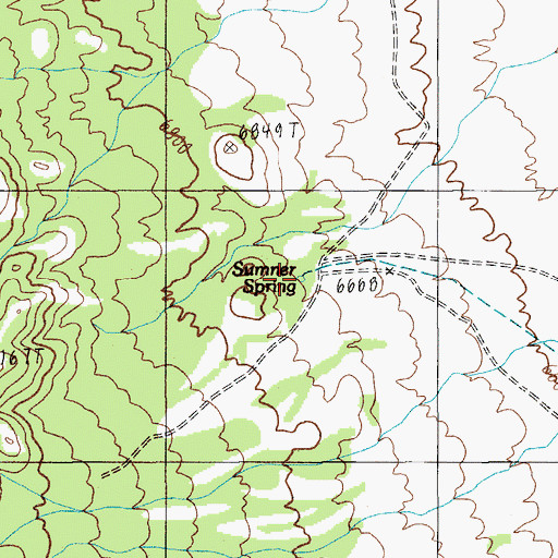 Topographic Map of Sumner Spring, NV