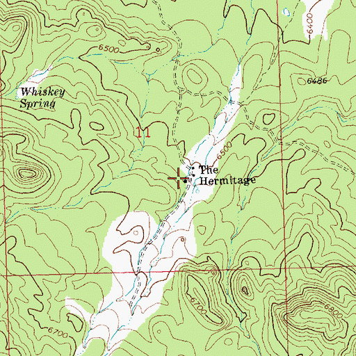 Topographic Map of The Hermitage, NV