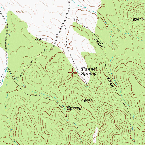 Topographic Map of Tunnel Spring, NV