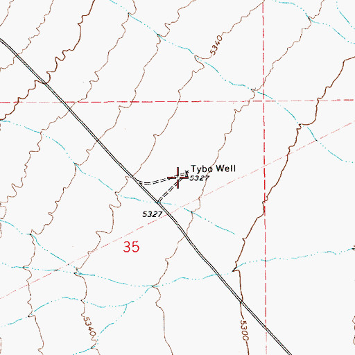 Topographic Map of Tybo Well, NV
