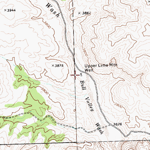 Topographic Map of Upper Lime Mountain Well, NV