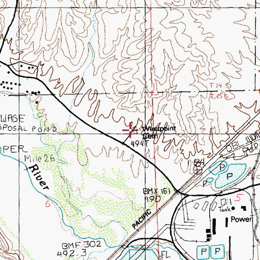 Topographic Map of Westpoint Cemetery, NV