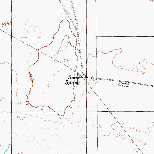 Topographic Map of Sand Spring, NV
