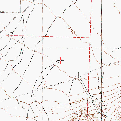 Topographic Map of Jackson Creek (historical), NV