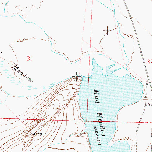 Topographic Map of Fly Creek, NV