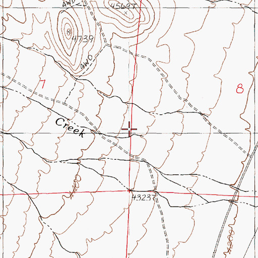 Topographic Map of Burro Bills Canyon, NV