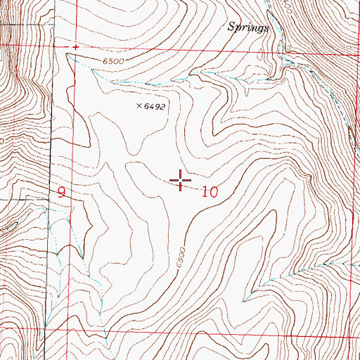 Topographic Map of Massacre Range, NV