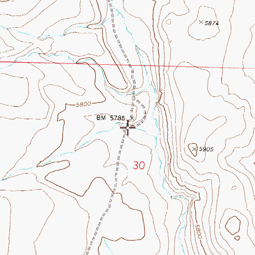 Topographic Map of Stevens Ranch, NV