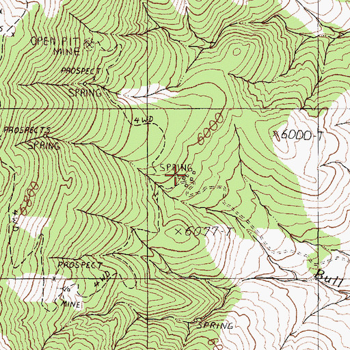 Topographic Map of Red Ball Mines, NV