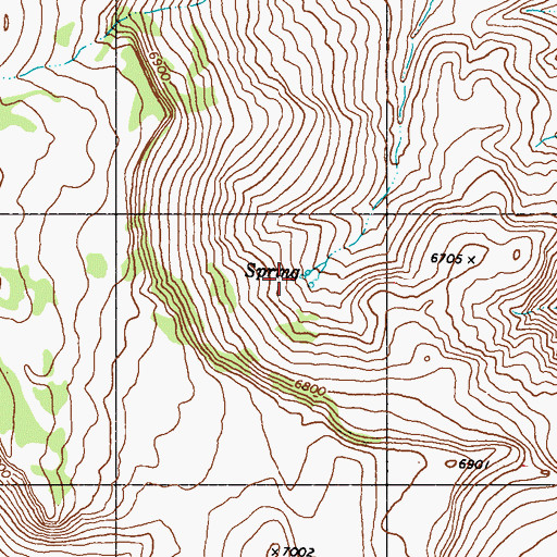 Topographic Map of Willow Spring, NV