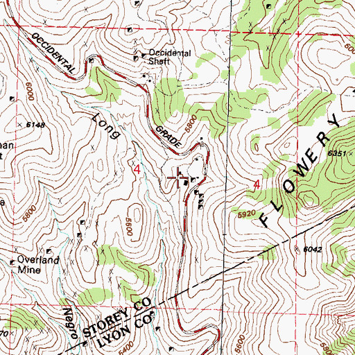 Topographic Map of Buckeye Mine, NV