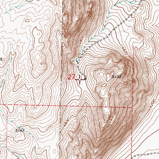 Topographic Map of Battle Chief Mine, NV