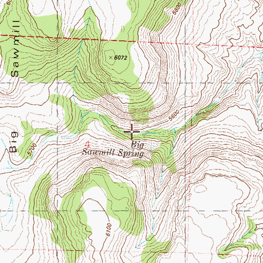 Topographic Map of Table Spring, NV