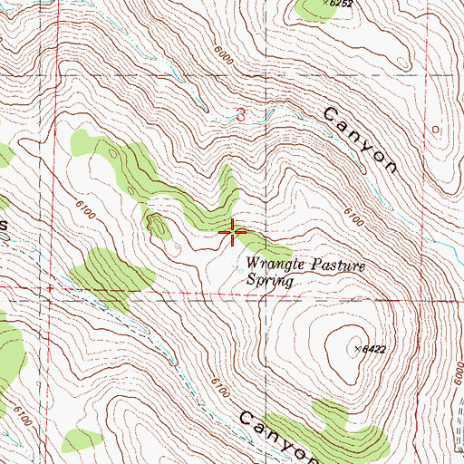 Topographic Map of Hillside Spring, NV