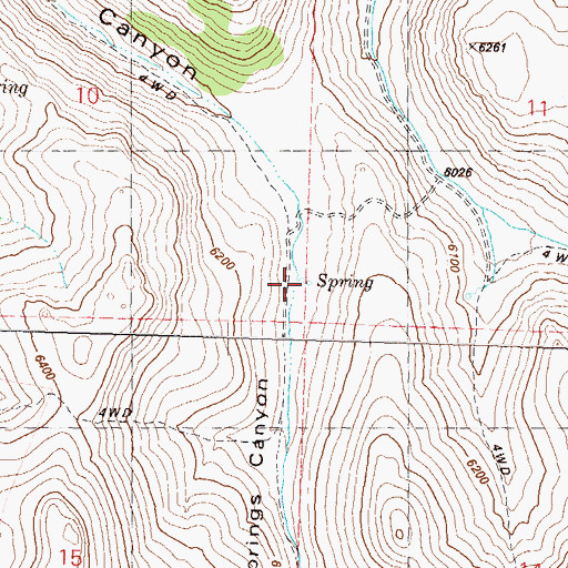 Topographic Map of Trough Spring, NV