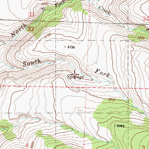 Topographic Map of Pauls Camp (historical), NV