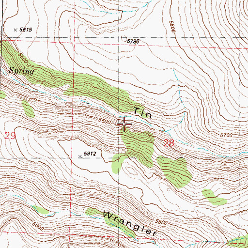 Topographic Map of Black Mountain Spring, NV