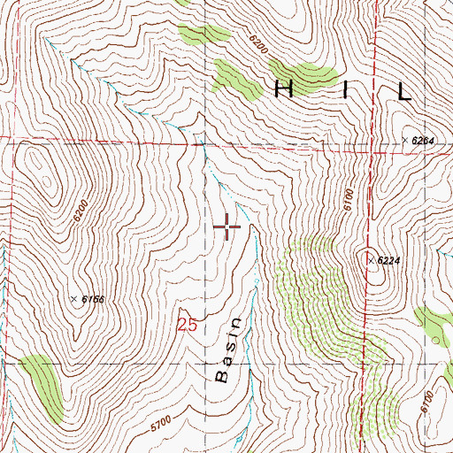Topographic Map of Willow Spring, NV