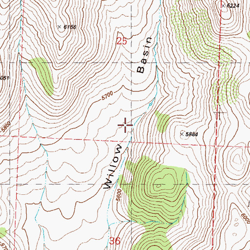Topographic Map of Mud Spring, NV