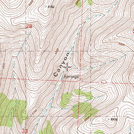 Topographic Map of Horse Canyon Spring, NV