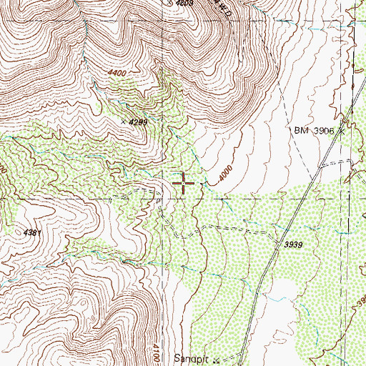 Topographic Map of Willow Canyon, NV
