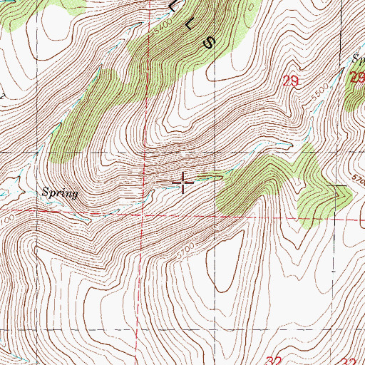 Topographic Map of Crooked Canyon Spring, NV