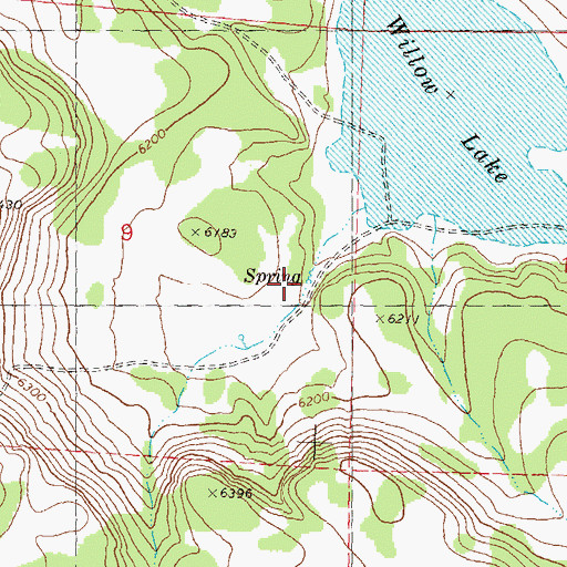 Topographic Map of Burnt Lake Spring, NV