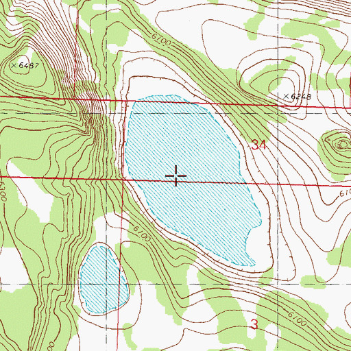 Topographic Map of Dry Steer Lake, NV