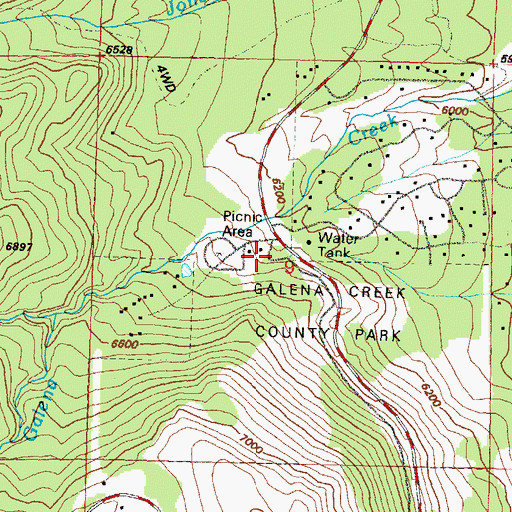Topographic Map of Galena Creek Guard Station (historical), NV